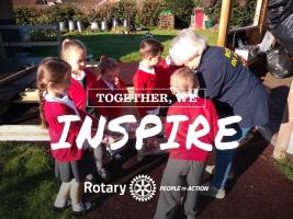The Rotary Club of Derby helped seven local schools build Eco-Greenhouses out of recycled plastic bottles